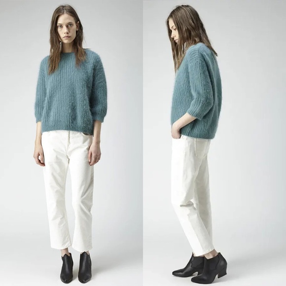 Acne Studios Denim - ACNE STUDIOS | Relaxed Cropped 'Pop Cord White' Corduroy Jeans | Size 38 (US 10)